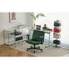 Okak Modern Adjustable Armrest Home Office Desk Chair with Criss Cross  Legs,Velvet Swivel Task Chair for Office,Study,Studio - 3 of 4
