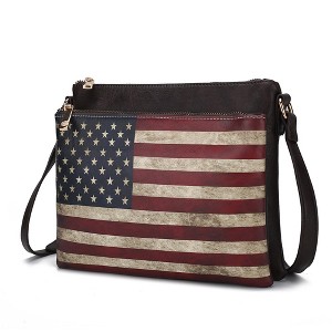 MKF Collection Madeline Printed Flag Vegan Leather Crossbody Bag by Mia K - 1 of 4