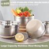 Itopfox Stainless Steel Mixing Bowls with Airtight Lids, 6-Piece Nesting Set, Non-Slip Bottoms, Great for Mixing & Serving, Dishwasher Safe - 4 of 4