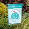 Halloween Garden Flag - "Teal Pumpkin Project" - POLE INCLUDED- 12"x18" - Outdoor Water & Weatherproof Lawn Sign, Spooky Fall Party House Decoration - 4 of 4