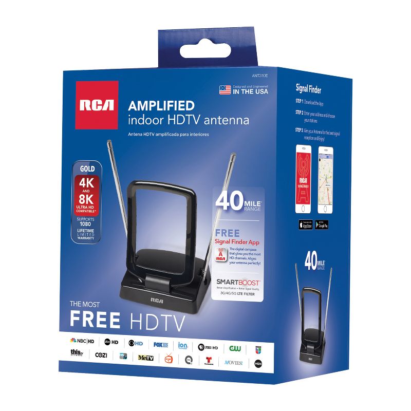 RCA Amplified Indoor FM and HDTV Antenna, 3 of 10