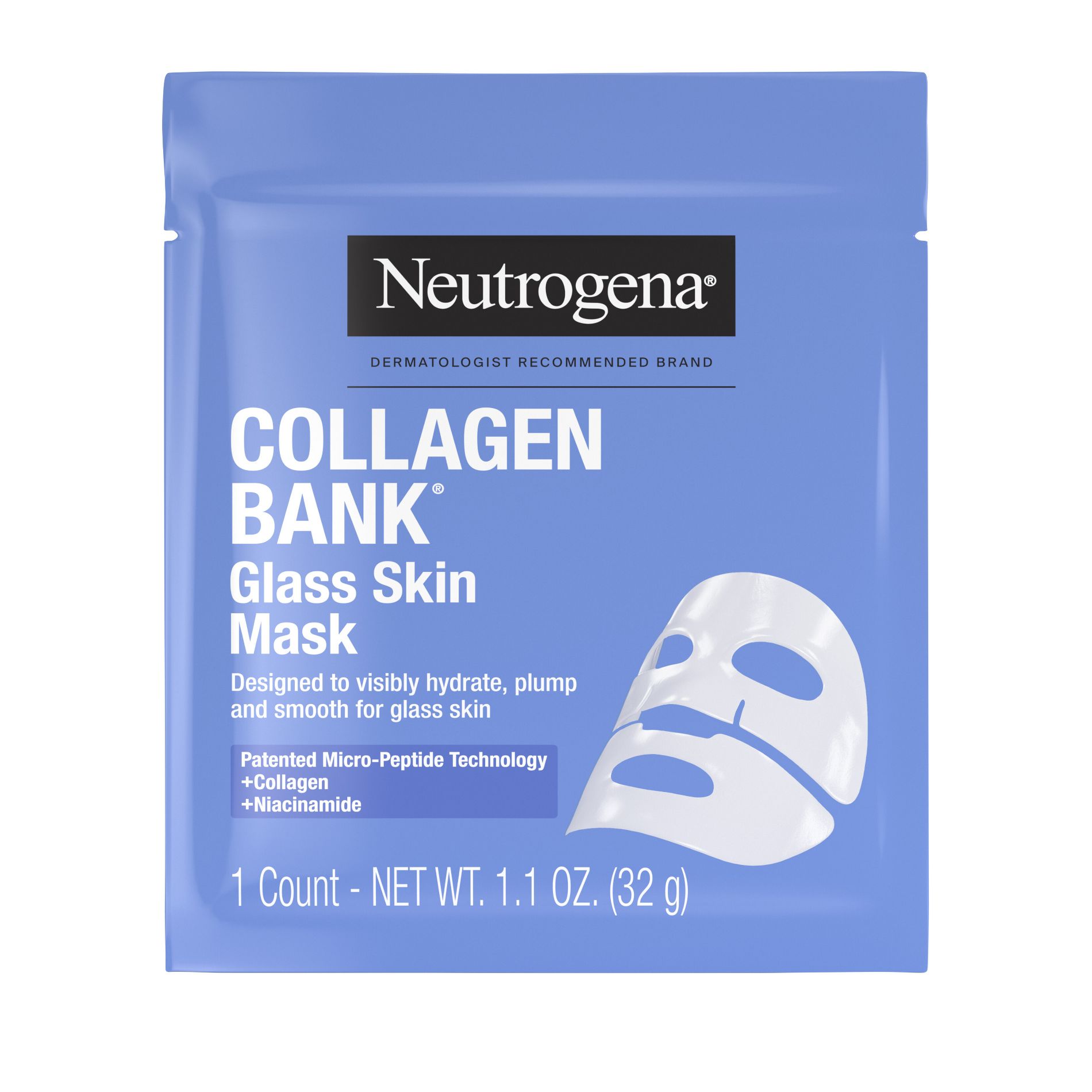 Neutrogena Collagen Bank Glass Skin Face Mask - 1ct