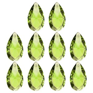 Unique Bargains Crystal Pendant DIY Lamp Arts Crafts Decorative Teardrop Beads 1.5" 10 Pcs - 1 of 4