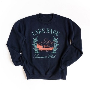 Simply Sage Market Women's Graphic Sweatshirt Lake Babe Boat - 1 of 3