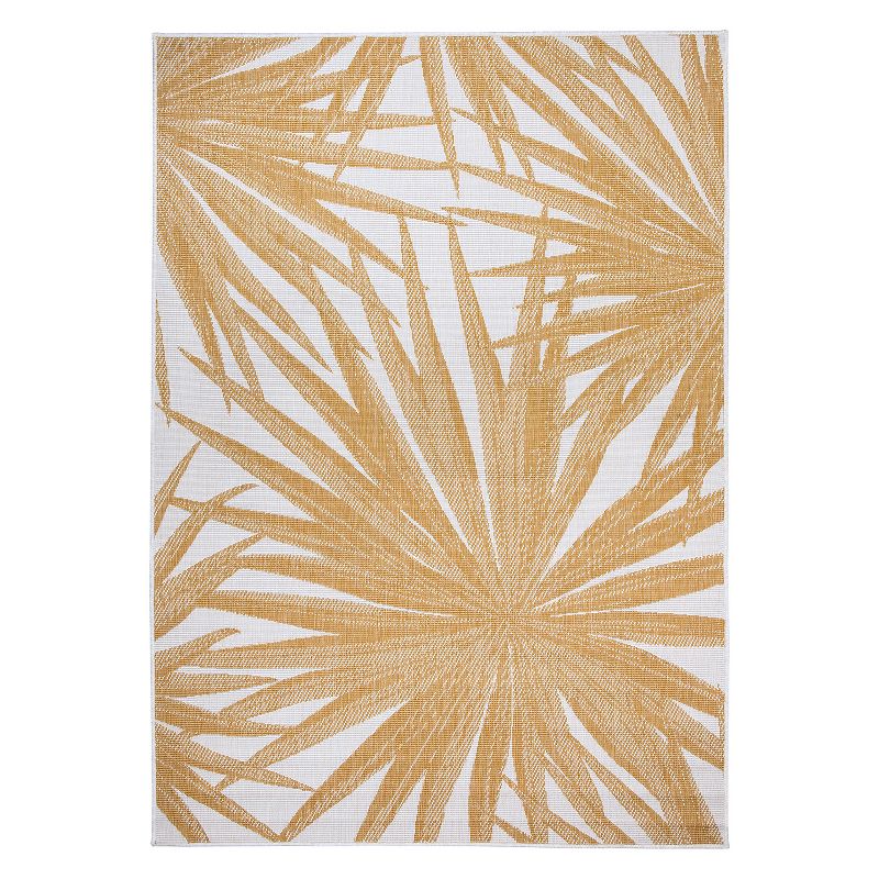 World Rug Gallery Tropical Leaves Nature Inspired Reversible Indoor/Outdoor Area Rug, 1 of 11