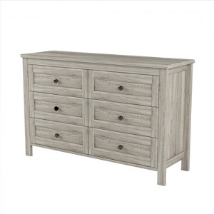 Lyngins Retro Farmhouse 6-Drawer Dresser,Wood Chest of Drawers,Storage Furniture for Bedroom,Living Room - 1 of 4