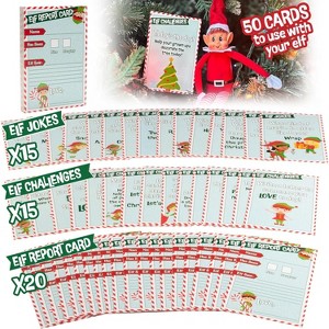 Elf Accessory Naughty or Nice Report Cards, Jokes, and X-Mas Activity Challenges - 1 of 4