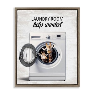 Stupell Industries Laundry Room Help Wanted, Brown, 25" x 31" - 1 of 4