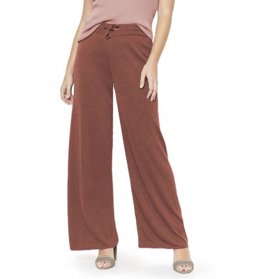 Women's Wide Leg Linen Knit Pant - IVKO