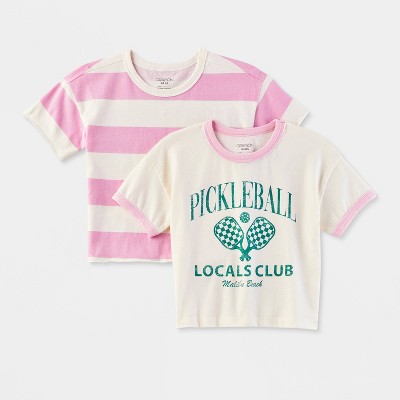 Grayson Mini Toddler Girls' 2pk Pickleball Shirt - Light Pink