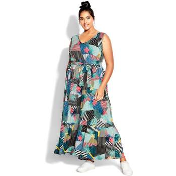 Women's Plus Size Avalina Maxi Dress - Mocha