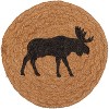 Cumberland Stenciled Moose Jute Coaster Set of 6 - 2 of 4