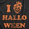 Mens I Heart Halloween T Shirt Funny Scary Pumpkin Hollows Eve Lovers Tee For Guys - Crazy Dog Men's T Shirt - image 2 of 4