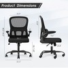 SKRAN Mesh Ergonomic Office Chair, Comfy Computer Chair with Lumbar Support, Flip Armrest and Rolling Wheels for Home Study Room Office - 3 of 4