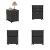 FUFU&GAGA Black Nightstand with Ample Storage - 3 - Drawer Bedside Table for Bedroom Organization - 4 of 4