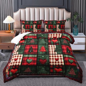 Mysterious Astrology Wind Sun Moon Lambswool Quilt Bedding 3-Piece Set, Thick Warmth, Artistic Style (Lambswool Quilt+Pillowcase) - 1 of 4