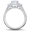 Pompeii3 1 1/4 ct Round Diamond 3-Stone Lab Created Eco Friendly Engagement Ring White Gold - 2 of 4