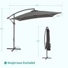 Sonkuki 8.2x8.2 FT Outdoor Hanging Umbrella Patio Offset W/t Cross Fade-resistant - 3 of 4