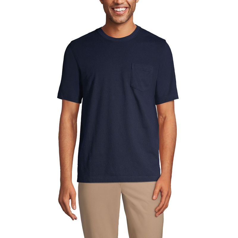Lands' End Men's Super-T Short Sleeve T-Shirt with Pocket, 1 of 6