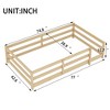 CAVINAS Kids Toddler Bed with Fence,Twin/Full Size Floor Bed,No Box Spring Needed,Montessori Bed for Bedroom - 3 of 4