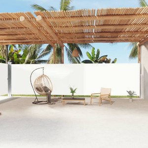 vidaXL Retractable Side Awning Cream 78.7"x472.4" - 1 of 4