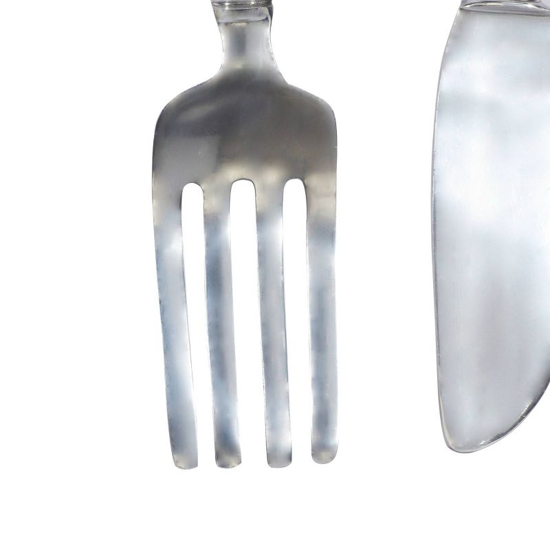 Set of 3 Aluminum Utensils Knife, Spoon and Fork Wall Decors - Olivia & May, 5 of 17