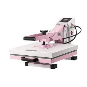 VEVOR Heat Press, 15 x 15 inch Digital Heat Press Machine, Slide Out Heat Transfer Machine, Fast and Even Heating, 2-Layer Insulation Cotton, Pink - 1 of 4