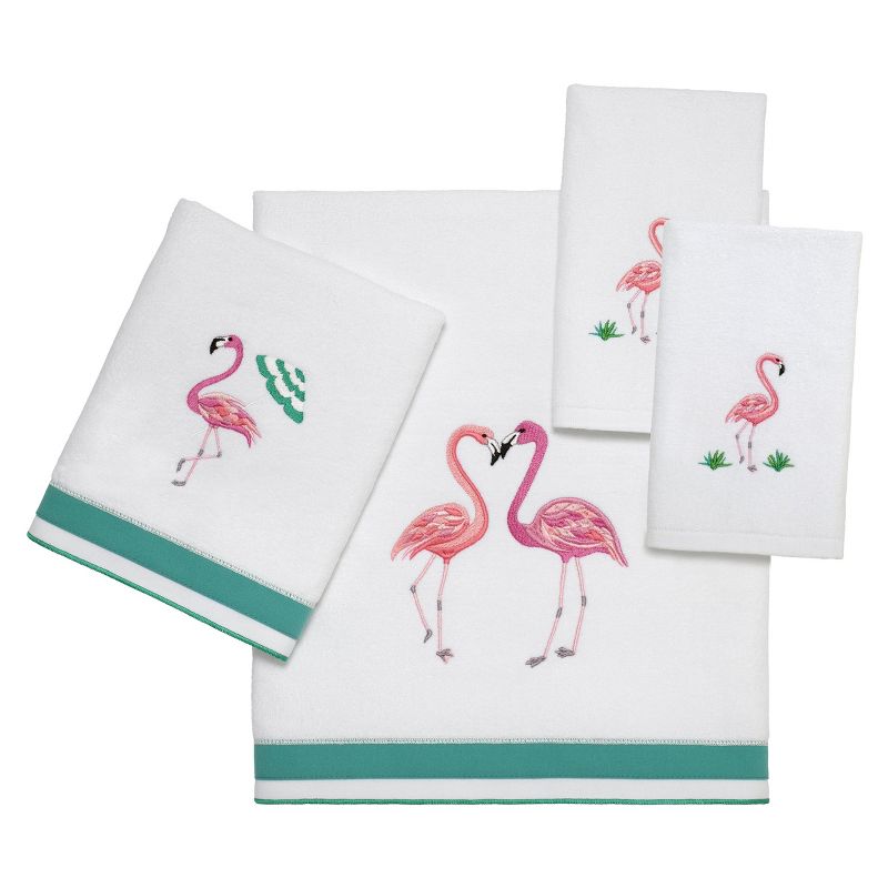 Avanti Linens Flamingo Paradise Hand Towel - White Optic, 1 of 2