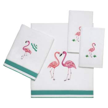Avanti Linens Flamingo Paradise Hand Towel - White Optic