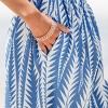 Women's Breezy Blue Leaf Print Beach Pants - Cupshe - 3 of 4