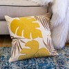 Tramull Leaf Accent Pillow 20"x20", Polyester Velvet Cover, Hidden Zipper - 3 of 4