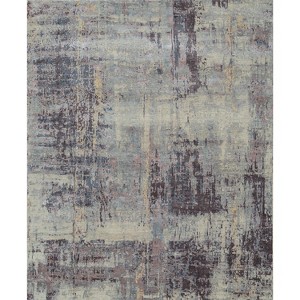 HomeRoots 8' X 10' Purple Abstract Hand Knotted Area Rug - 1 of 4