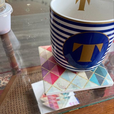 4pk Ceramic Rainbow Diamond Print Coasters - Thirstystone : Target