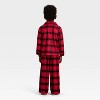 Toddler Plaid Long Sleeve Shirt and Pants Holiday Matching Family Pajama Set - Wondershop™ Red/Black - 2 of 4