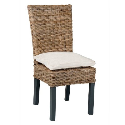 Nara Rattan Set of 2 Dining Chair Brown - East At Main