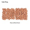 Unique Bargains Decorative Artificial Flower Rose Heads 144 Pcs Brown - 3 of 4