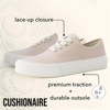 CUSHIONAIRE Women’s Freshman Canvas Lace-Up Sneaker with Memory Foam, Wide Widths Available | Casual Walking Shoes, Lightweight & Comfortable - 4 of 4