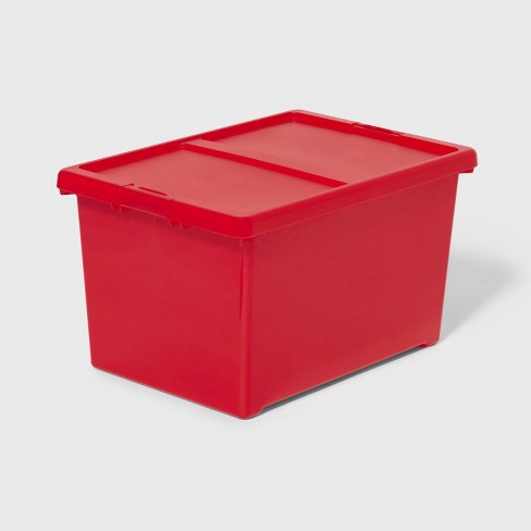 70qt Large Latching Tint Storage Box Red - Brightroom™