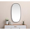 Elegant Lighting Metal Frame Oval Mirror 24x48 Inch in Black - 4 of 4