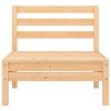 vidaXL Scandinavian Style Patio Middle Sofa Made from Solid Pinewood in Brown Finish, Easy to Assemble, Modular Design for Flexibility - 2 of 4