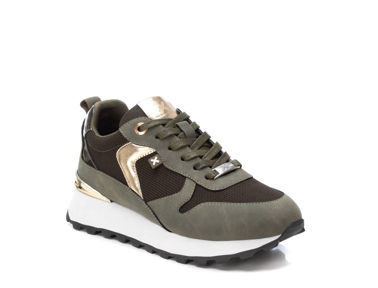 Женские кроссовки XTI Fashion Comfort Sneakers 142961 Dark Green, цвет: Тёмный зелёный — фото 3