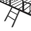 NicBex Twin Size Loft Bed Classic House Shape Metal Bed Frame with Inclined Ladder and Full Length Guardrail, No Box Spring Required - 4 of 4