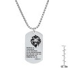 Steeltime 24" stainless steel "Be strong...." dog tag pendant - 3 of 4