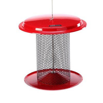 Green Metal Hanging Mesh Bird Feeder for Sunflower Seeds