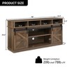 Wooakway 58"L 30"H 16"D Modern & Farmhouse Double Tier TV Stand Storage Cabinet with Sliding Barn door for TVs Up to 65" Living Rooms Apartment - 4 of 4