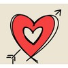 V Day Arrow Heart Adult Crew Neck Short Sleee Tee - 2 of 2