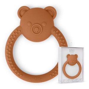 Silicone Bear Teething Toys - Cute Animal-Shaped Teething Relief for 0-6 Months, Easy to Clean Teether Ring - Newborn Essentials - 1 of 4