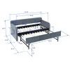 NicBex Twin Size Upholstered Daybed Frame with Trundle for Bedroom,Living Room,Guest Room,Apartment - 3 of 4