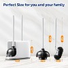 HAMITOR Toilet Plunger and Brush Set for Bathroom Cleaning with Extented Handle Heavy Duty Toilet Plunger Combo Accessories with Caddy Stand Holder - 2 of 4