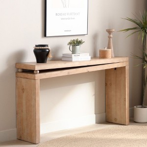 Sapphtopaz TV Stands Wooden Console Table with Beaded Decoration Entryway Table with Open Storage Shelf for Living Room, Hallway, Bedroom - 1 of 4